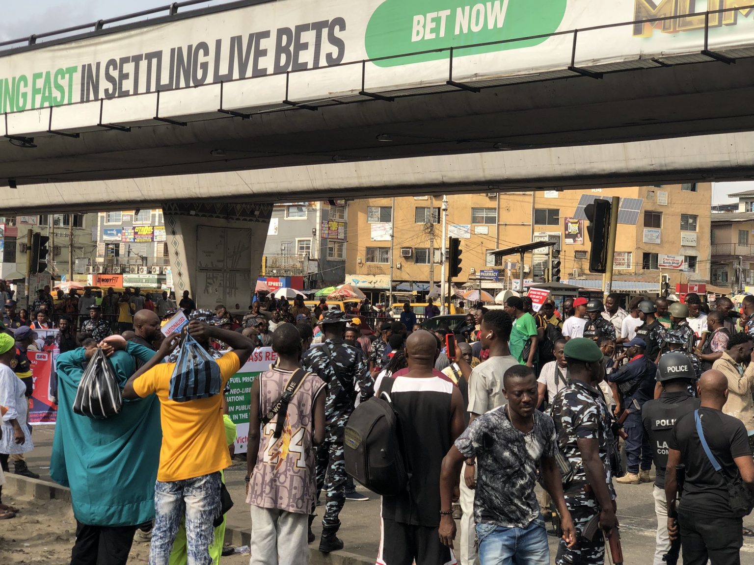 Economic hardship: Protesters hit Lagos streets despite police warning