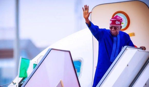 Tinubu departs for China on official visit