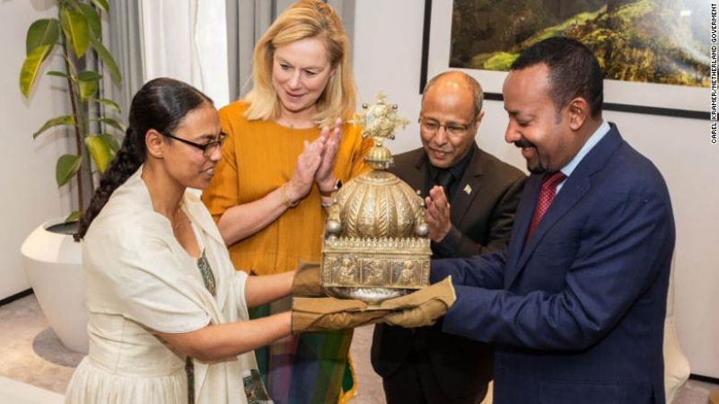 Dutch government returns stolen 18th-century 'precious crown' to Ethiopia