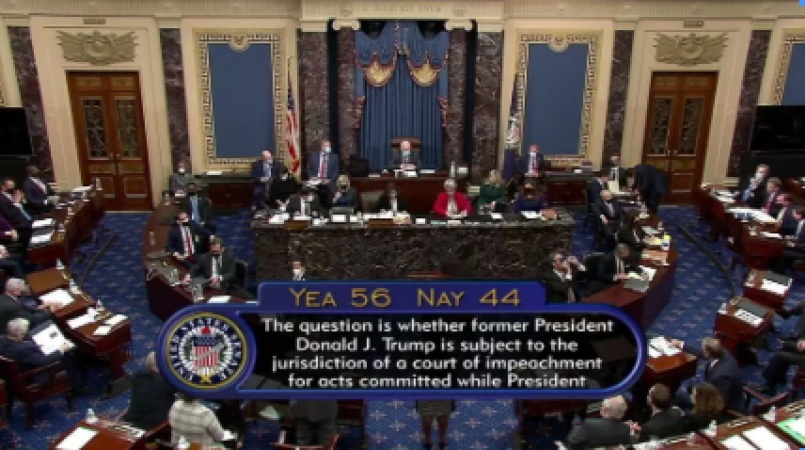 US Senate votes to proceed with Trump impeachment trial