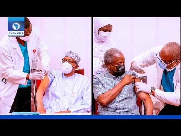 UPDATED: Buhari, Osinbajo Receive COVID-19 Vaccine Jabs Live