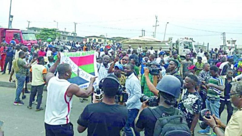 Yoruba Nation rally: Protesters defy police, storm Lagos