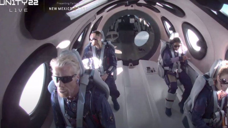 Sir Richard Branson takes off on 'extraordinary' space flight