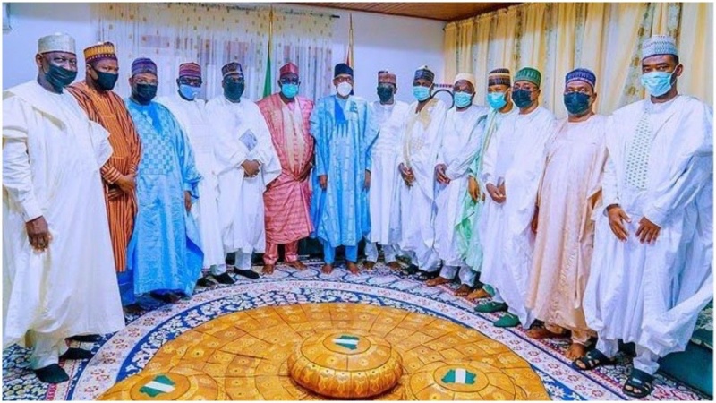 We have achieved a lot â€“ Buhari boasts after meeting 12 APC governors in Daura