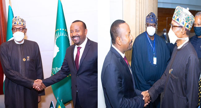 Africa Needs Stronger, Better Leadership To Grow â€“ Buhari, Abiy Ahmed Agree At AU