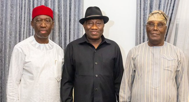 Atiku And Okowa Visit Jonathan, Discuss â€˜Plans To Recover Nigeriaâ€™