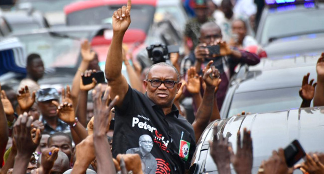 Peter Obi Campaigns For LP Candidates, Receives Heroâ€™s Welcome In Delta, Edo