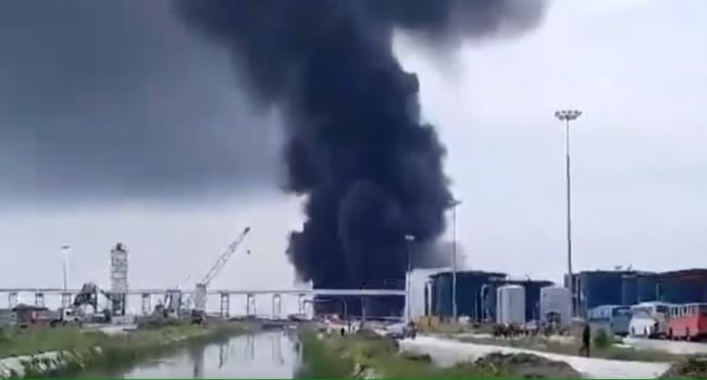 Fire guts section of Dangote refinery