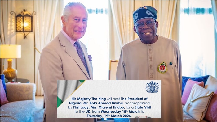 Tinubu, First Lady Oluremi To Pay State Visit To UK On King Charles’ Invitation