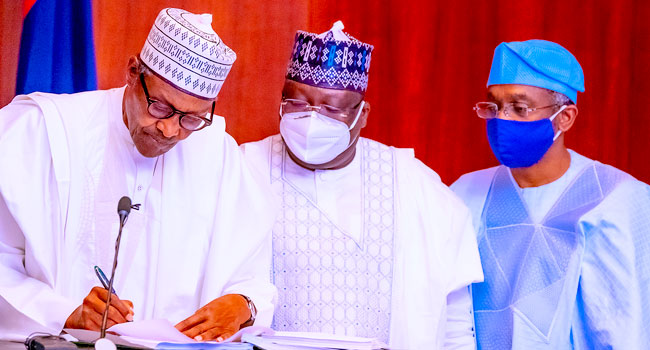 Buhari’s Full Speech At Signing Of Electoral Act Amendment Bill
